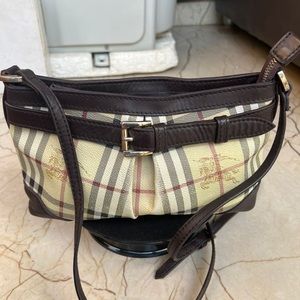 Pre Owned Authentic Burberry Smithfield crossbody Haymaket coated canvas